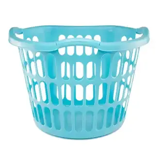 Plastique Hip Hugger Laundry Basket Aqua 40L