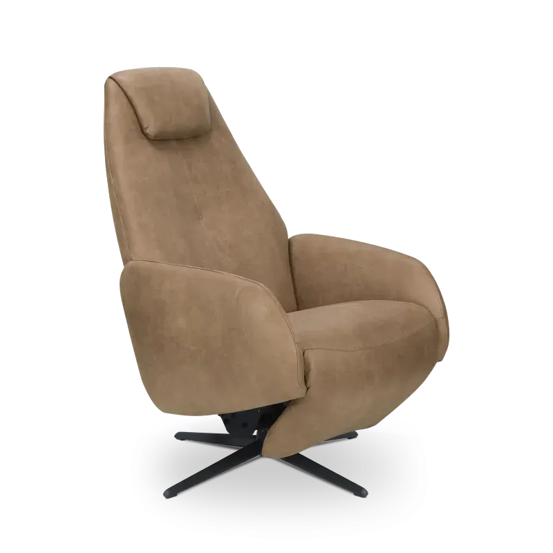 Relaxfauteuil Davoli - handmatig - microleder Oxx Liver - OP=OP