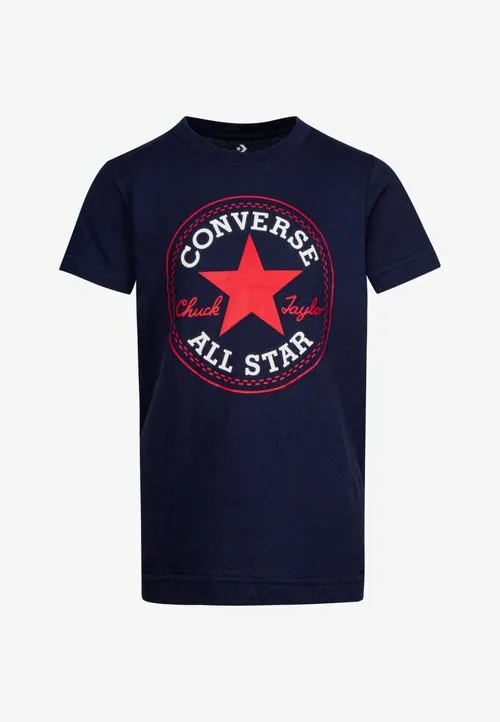 CORE CHUCK PATCH TEE - T-shirts med print - obsidian/enamel red