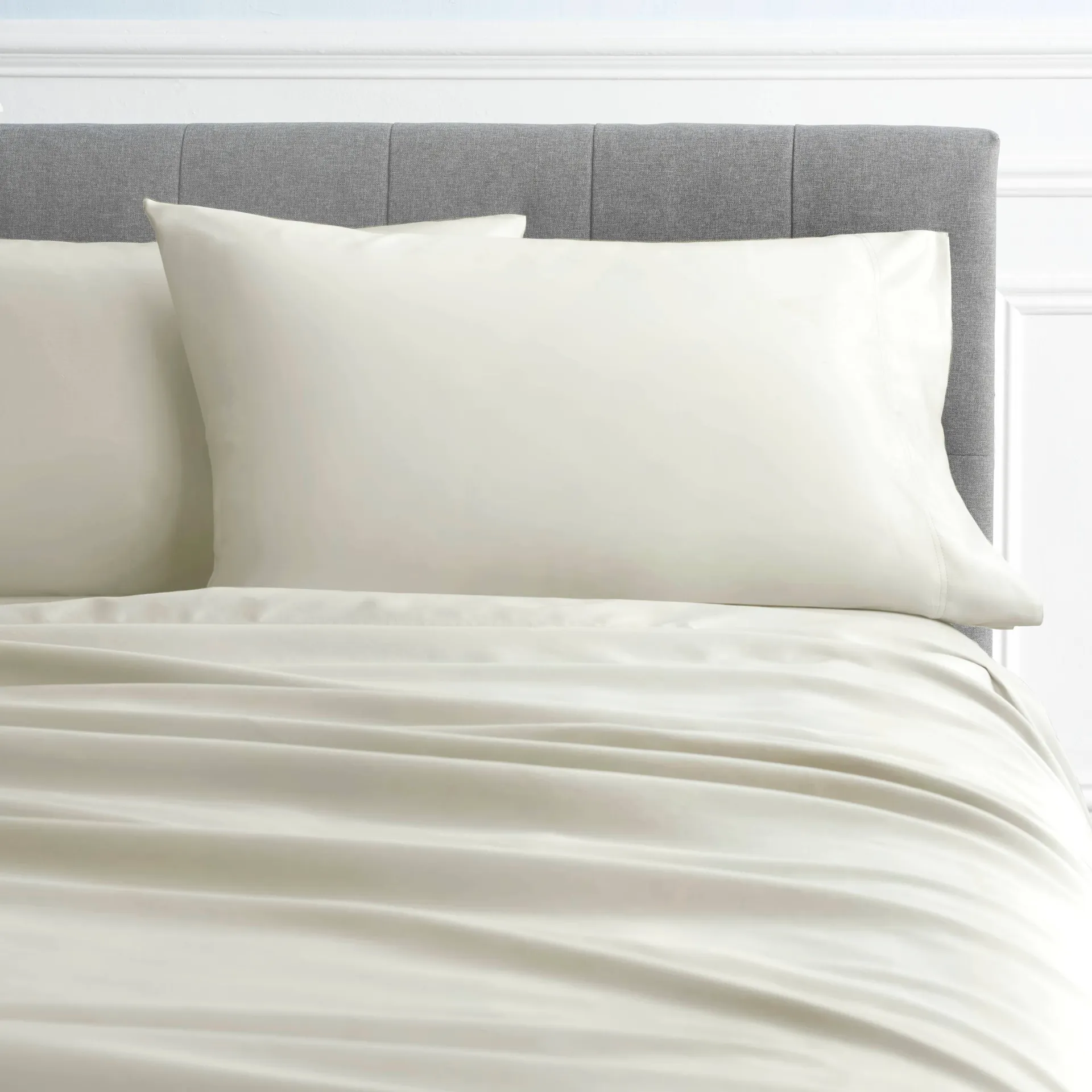 allen + roth King 300 -Thread Count Cotton Light Taupe Bed Sheet Set