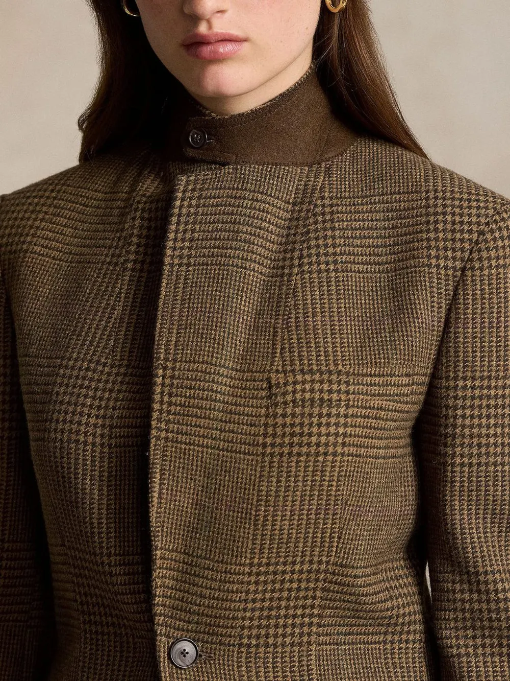 GLEN PLAID TWEED BLAZER