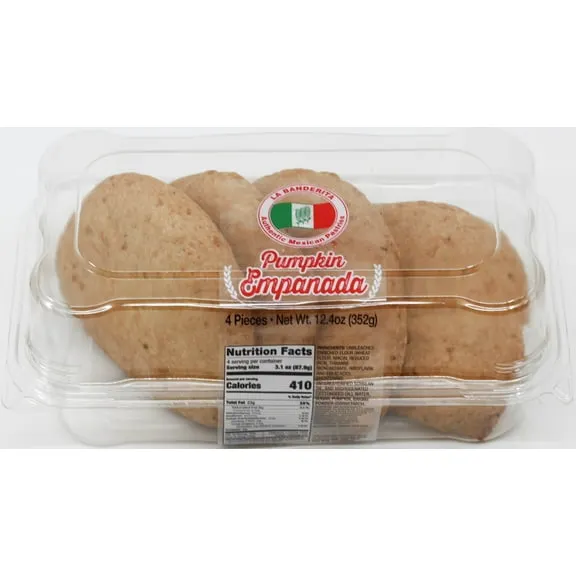 La Banderita Authentic Mexican Pastries Baked Pumpkin Empanadas 12.4 oz, 4 Count $4.97 27.6 ¢/oz