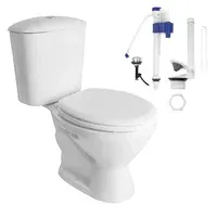 Kit inodoro largo Mayo con depósito y accesorios blanco brillante