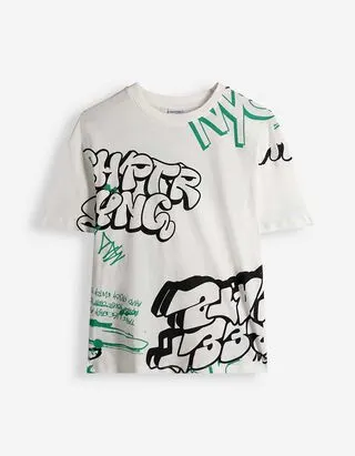 T-shirt - Oversized Fit - bianco