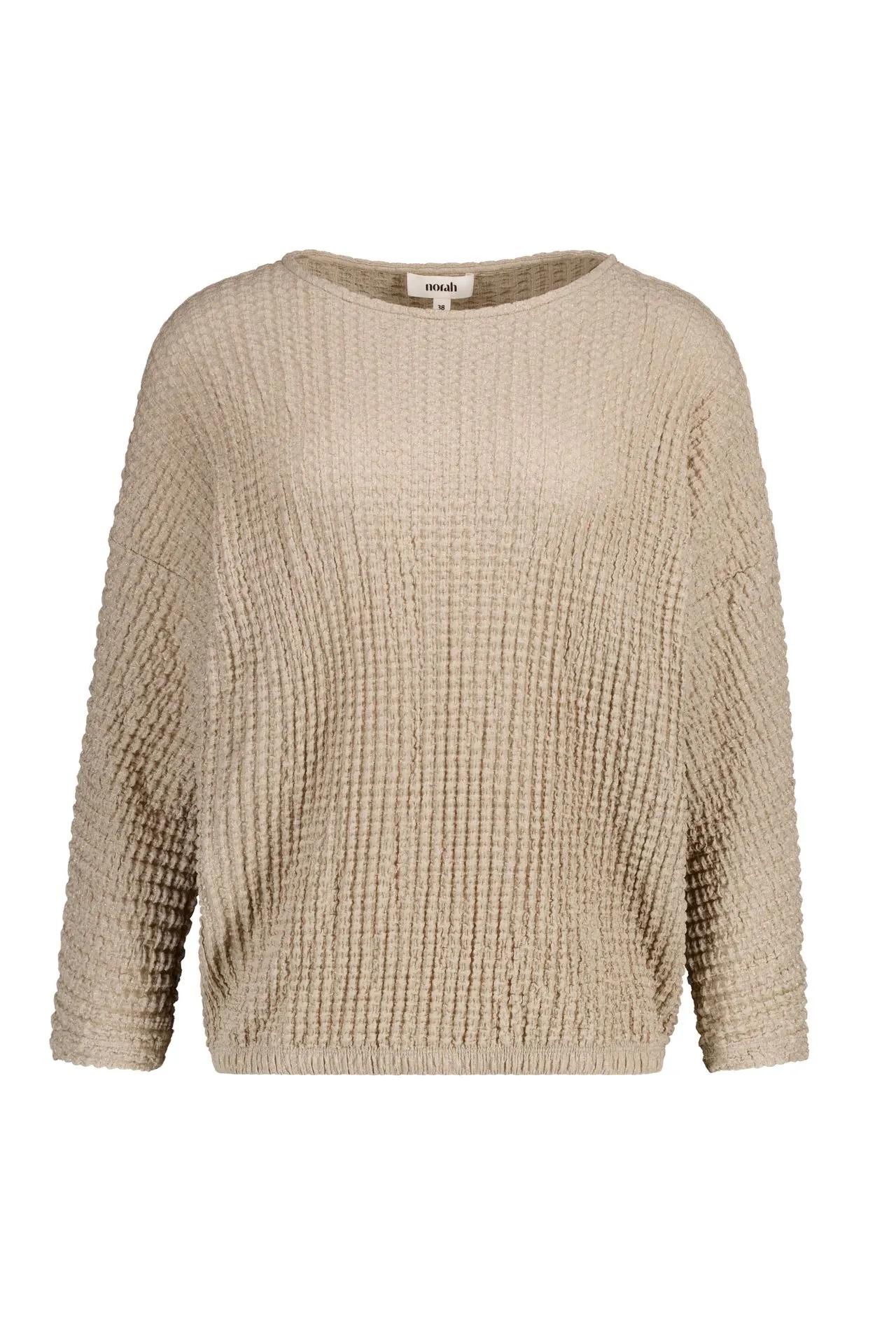 Champagnekleurig shirt met structuur