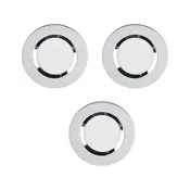 3 spots encastrables double intensité IP20 chrome - Colours
