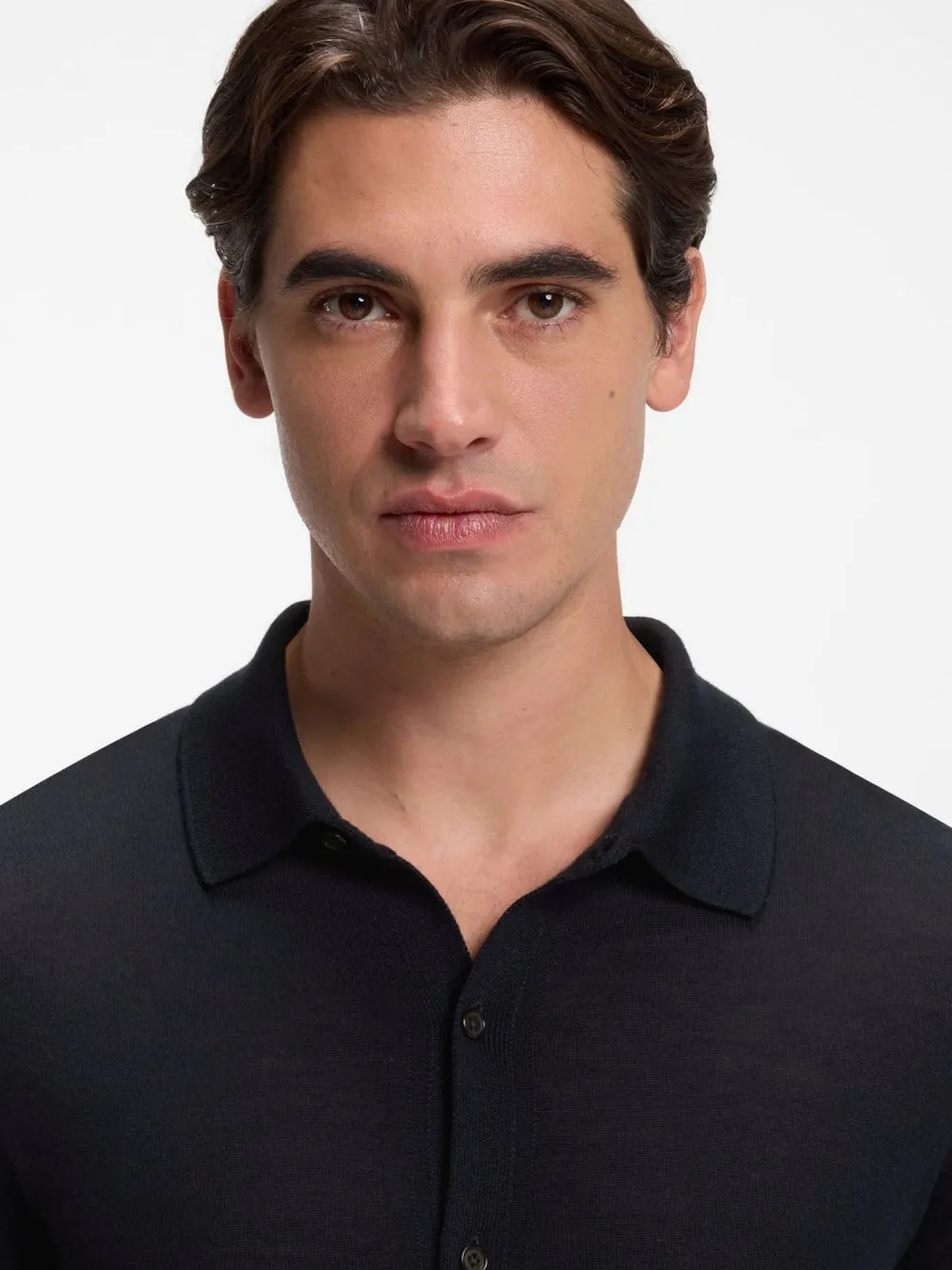 WOOL POLO CARDIGAN