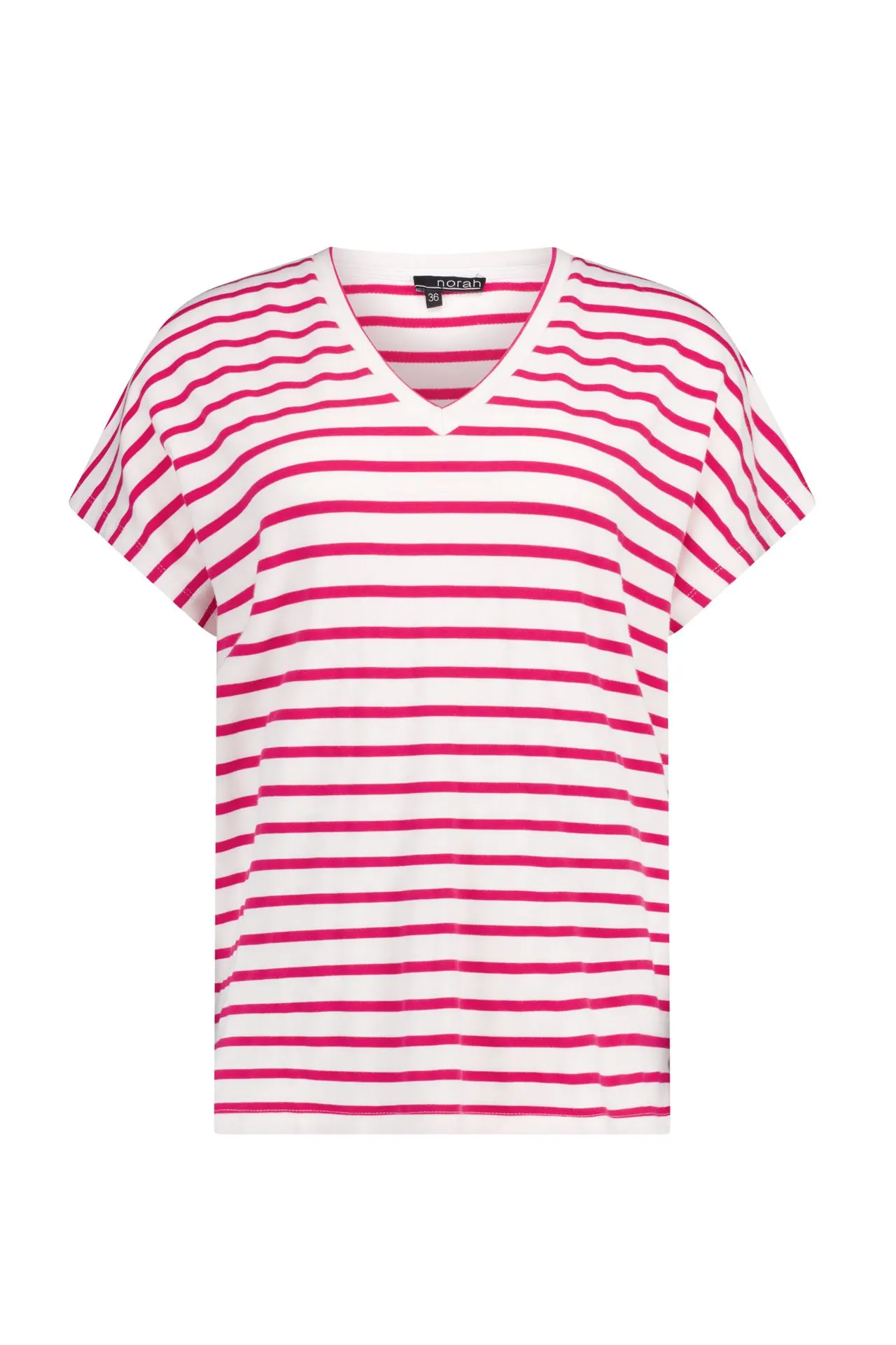 Wit/roze gestreept shirt