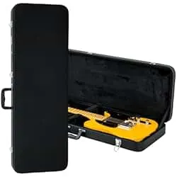 Gator Cases Hard-Shell Wood Case for Standard Electric Guitars, Fits Fender Strat/Tele Style (GWE-ELEC)