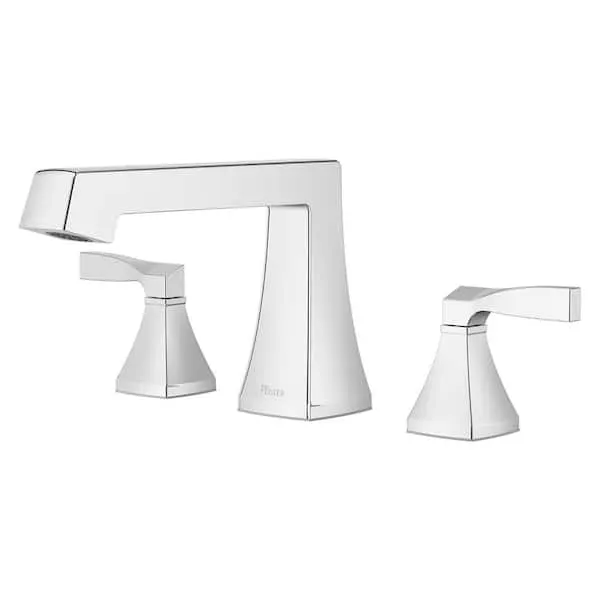 Pfister Holliston 2-Handle Deck Mount Roman Tub Faucet in Polished Chrome