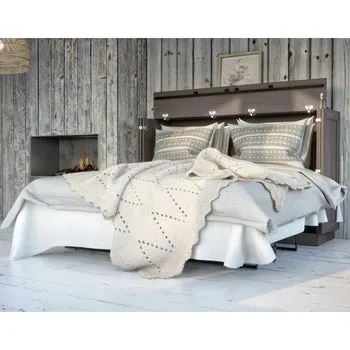 Illusion Queen Cabinet Bed With Mattress, Gray