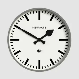 Newgate Railway Clock Grey