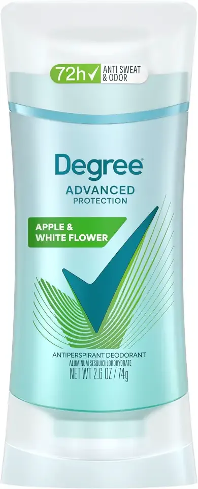 Degree Advanced Protection Deodorant, White Flowers & Lychee, 2.6 oz | For active days, Helps stay fresh & confident, With body heat activated tech, Floral scent