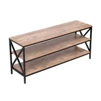 TV-Schrank mit 3 offenen Ablagen, ca. 140 x 40 x 62,5 cm – Holzoptik