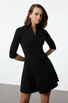 Vestido mini manga 3/4