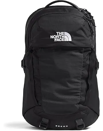 The North Face Recon Everyday Laptop Backpack - Daypack, Water Repellent, Laptop Sleeve, 2 Water Bottle Pockets, TNF Black/TNF Black-NPF, One Size