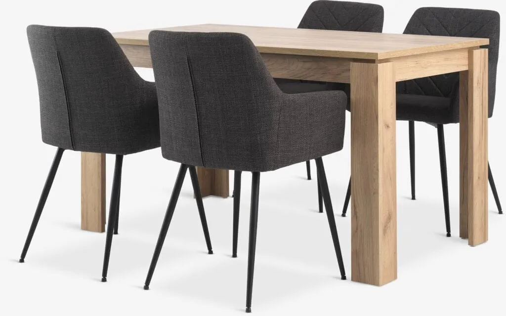 LINTRUP L140 rovere naturale selvatico +4 PURHUS grigio/nero