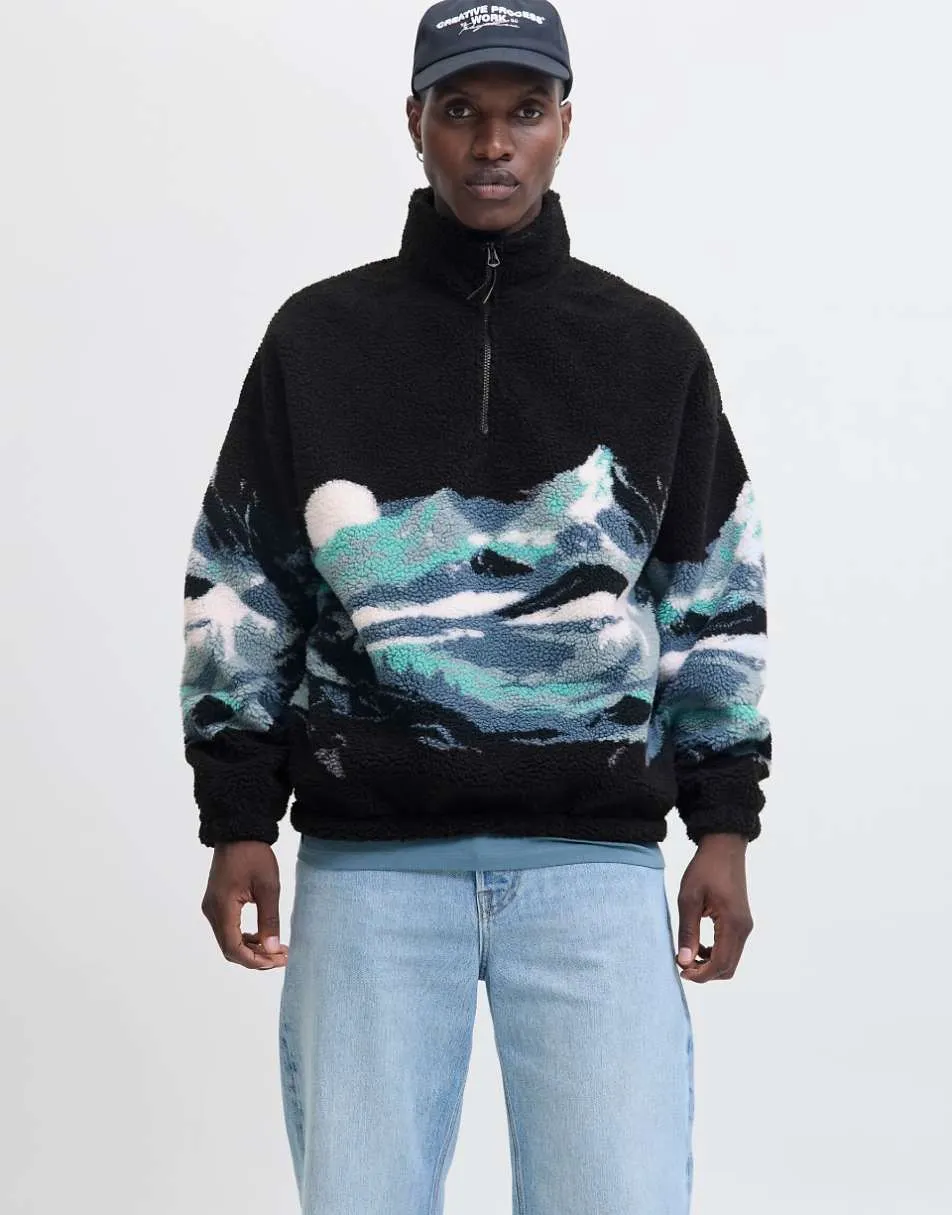 Jack & Jones Fleece sweatshirt in black