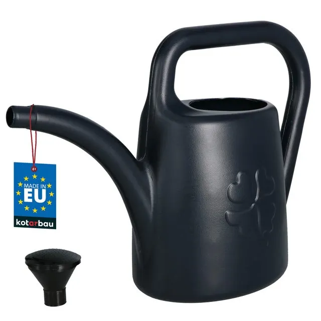 Annaffiatoio - Plastica - 4,5 L - Antracite - Innaffiatoio - Annaffiatoio Giardino - con Doccia Rimovibile - per Piante da Interno Esterno KOTARBAU