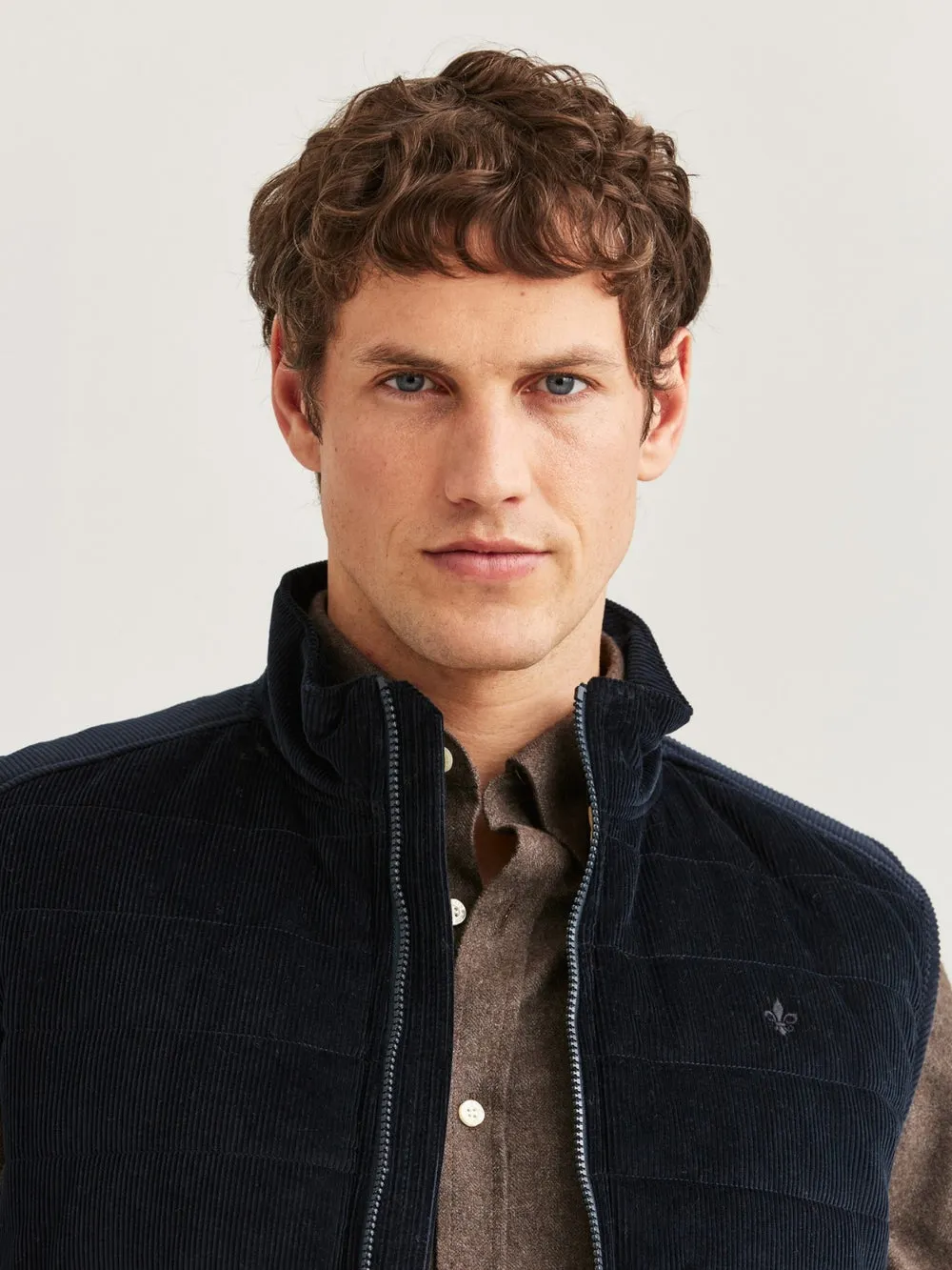 TED QUILTED CORD VEST