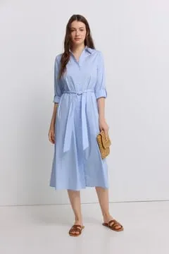 Vestido camisero rayas