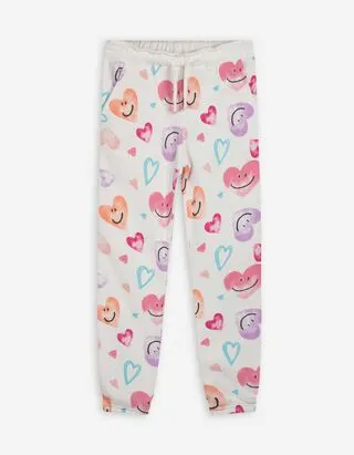 Pantaloni da jogging - Stampa allover - bianco