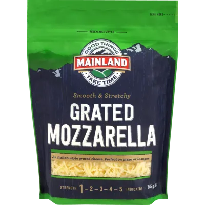 Mainland Subtle Silky & Stretchy Mozzarella Grated Cheese