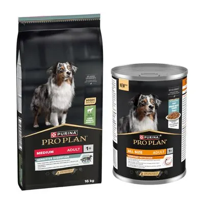 Croquettes PURINA PRO PLAN 16 kg + boîtes 12 x 400 g offertes !