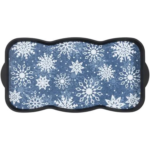 Natco Home Fancy Falling Snow 15"x29" Printed Boot Tray