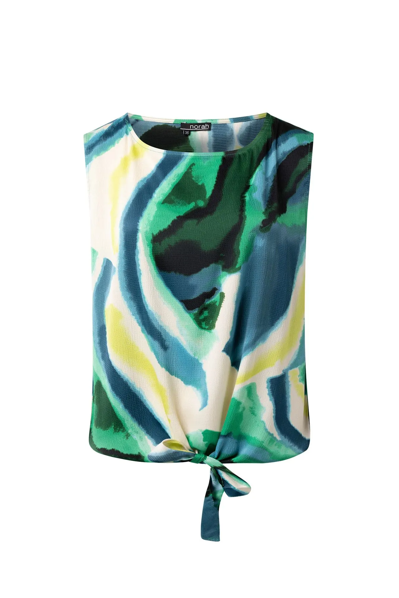 Groene top met grafische print