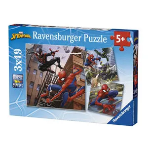Puzzles 3 x 49 Pièces Spider-Man en Action