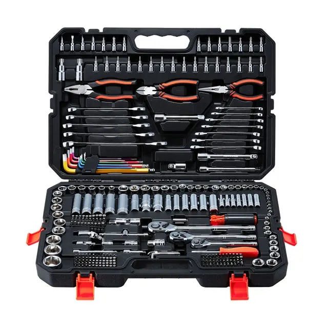 Set attrezzi meccanico SucceBuy 314 pezzi, set di chiavi a bussola metriche con inserti, chiavi inglesi e accessori, per riparazioni automobilistiche