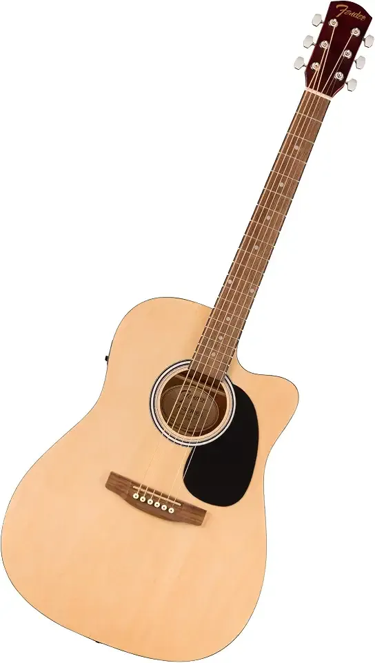 Fender FA-25CE Beginner Dreadnought Acoustic Electric Guitar, Natural