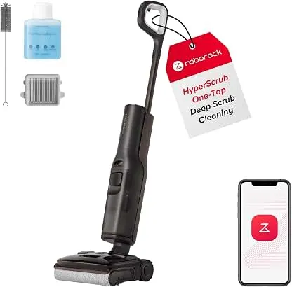 roborock F25 Pro Turbo Wet Dry Vacuum Mop, One-Tap Scrubbing Floor Cleaner | 25000Pa Cordless Wet Dry Vacuum Cleaner, Power-Enhanced Wheels, 203°F Self Cleaning & Drying, 180° Lay-Flat for Hardfloor roborock F25 Pro Turbo Wet Dry Vacuum Mop, One-Tap S…