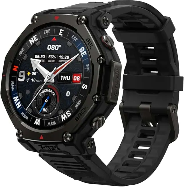 Amazfit T-Rex 3 Pro Smart Watch, 1.5" AMOLED Sapphire Glass, iOS/Android | 48mm, 25-Day Battery, Dual-Band GPS, Flashlight, Water-…