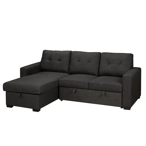 Brassex Inc. Jade Sectional Sofa Bed, Grey
