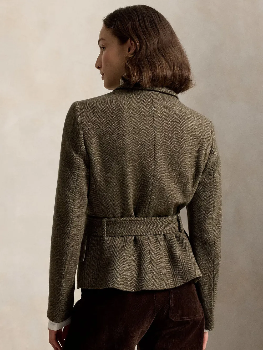 BELTED TWEED JACKET