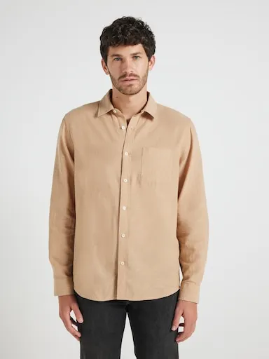 Just Jeans Long Sleeve Linen Blend Vintage Shirt