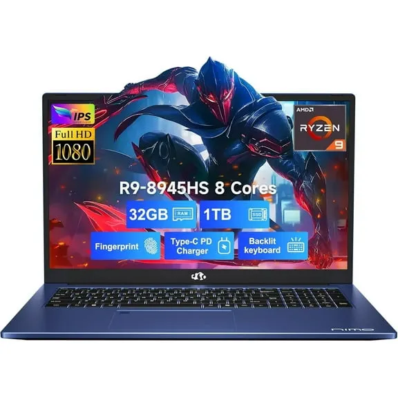 Flash Deal Nimo Gaming Laptop 17.3" Ryzen 9 8945HS,32GB RAM, 1TB SSD, Radeon 780M Graphics, PD 100W Type-C 4.0, AI&VR Ready Copilot+ PC, Backlit Keyboard Fingerprint $996.99 Was $1,699.00