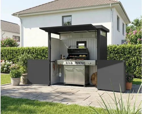 Grilovací altán Konsta kovový 230x113x222cm antracit