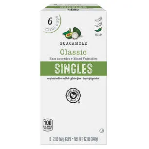 Classic Single Guacamole - 6 Mini Cups, 12 oz