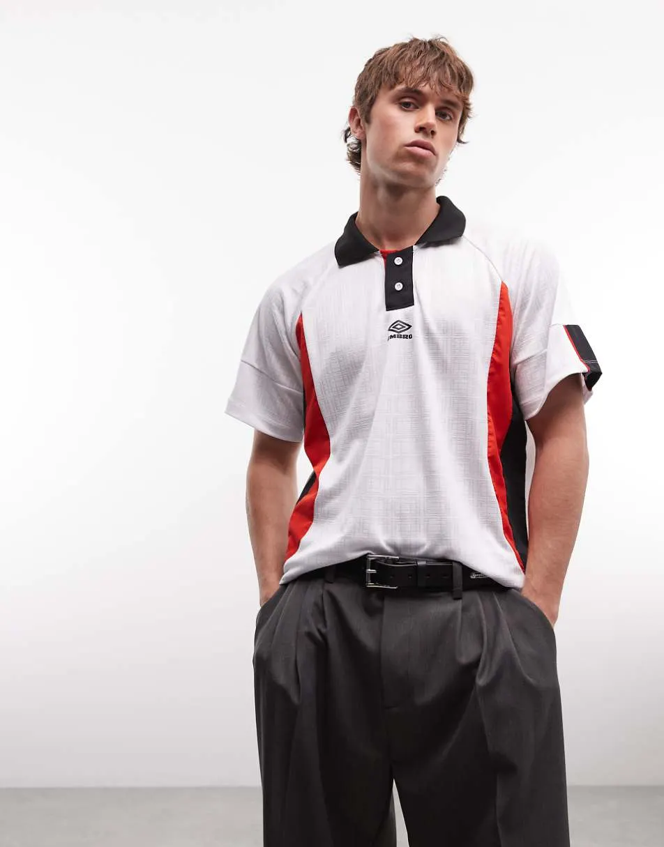 Umbro football shirt in white and black