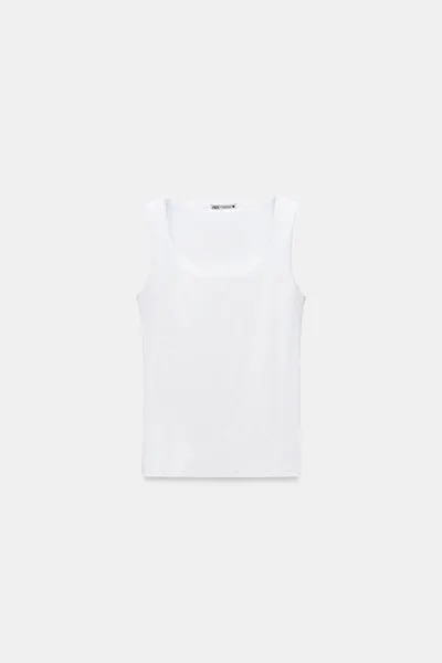 FINE STRAP POLYAMIDE T-SHIRT