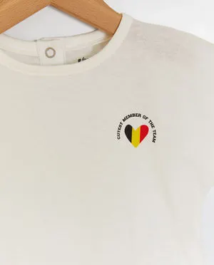 T-shirt met print hartje, loose fit, supporterscollectie, 62-92