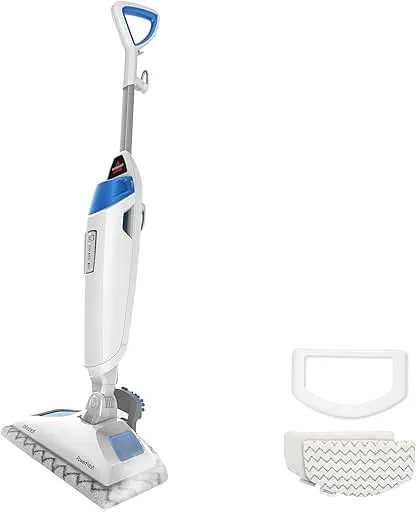 Bissell Power Fresh Steam Mop with Natural Sanitization, Floor Steamer, Tile Cleaner, and Hard Wood Floor Cleaner with Flip-Down Easy Scrubber, 1940A Bissell Power Fresh Steam Mop with Natural Sanitization, Floo…