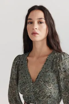 Vestido midi paisley