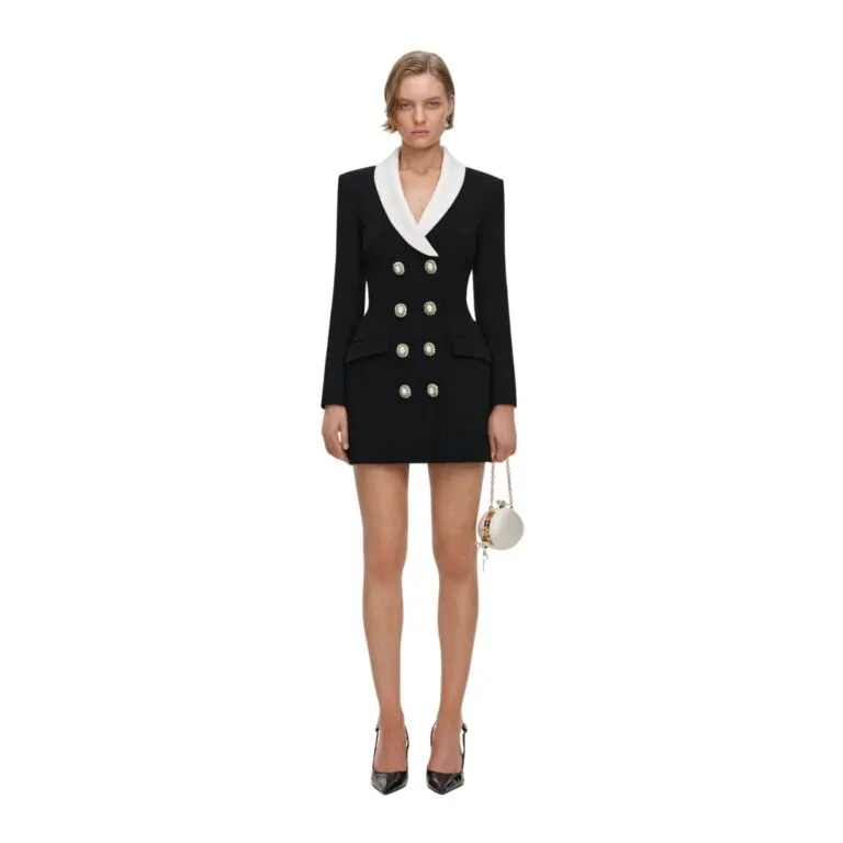 Tailored Blazer Mini Dress - Sort