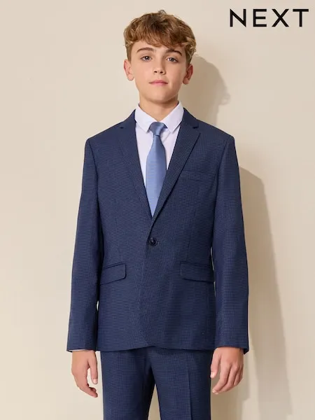 Navy Check Suit Jacket (12mths-16yrs)