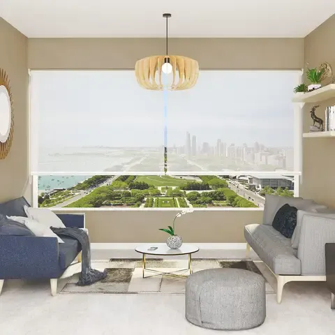 Cortina Roller Screen 5% Blanco 90 x 110 cm