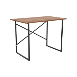 Escritorio para Ordenador, Mesa Escritorio para la Habitación, Atlantic Pine Metal 90 x 60 x 73 cm. Thais